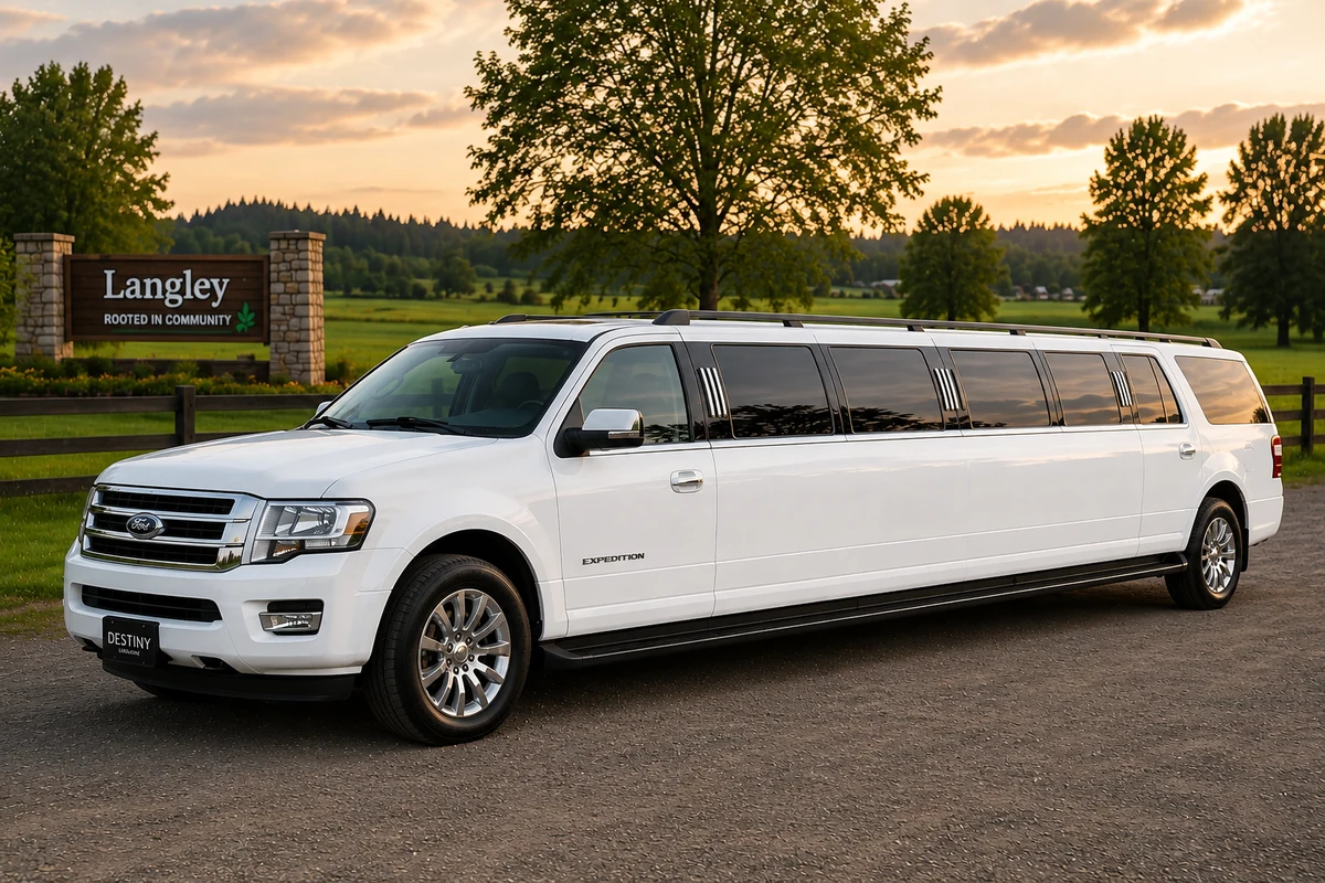 Stretch SUV limousine in the New Westminster limo fleet
